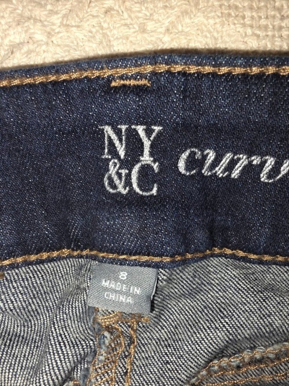 NY&C Curve Creator Skinny Jeans – Dark Wash – Size 8 - Picture 2 of 6